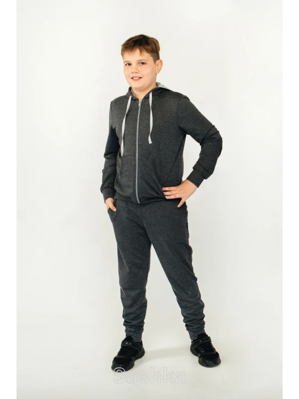 Спортивний костюм для хлопчика темно-сірий